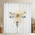 thumbnail image 1 of jejeloiu Boho Dragonfly Curtains Pack of 2 (42x84 Each),Vintage Splash Ink Curtains Blackout For Girls Women, 1 of 6
