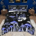 thumbnail image 1 of jejeloiu Boho Exotic Style Full Size Comforter Sets,Mushroom Skull Moth Bedding Sets For Men Women Reversible 3 Pieces, 1 of 8