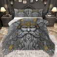 thumbnail image 1 of jejeloiu Boho Exotic Style Twin Comforter Sets,Gray Gold Bedding Set For Men Women Reversible 2-Piece, 1 of 8