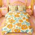 thumbnail image 1 of jejeloiu Boho Floral 7-Piece Twin Bedding For Girls,Earthy Pattern Bedding Comforter Set,Orange Cream,Light Gray Reversible, 1 of 7