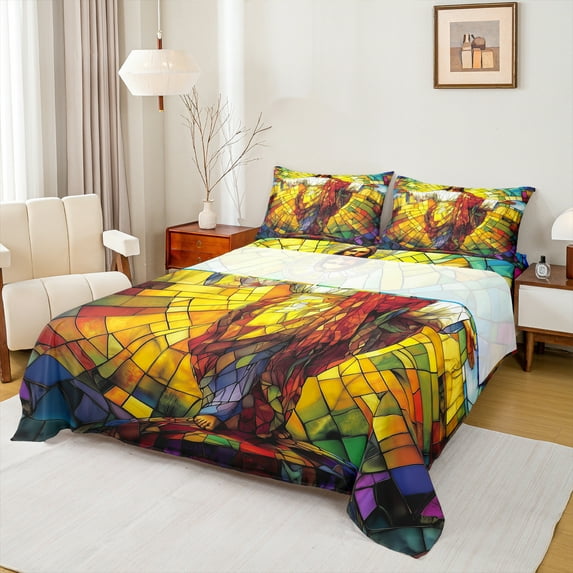 jejeloiu Boho Theme Twin Sheet Sets,Bohemian God Twin Fitted Sheet,Merry Xmas Flat Sheet For Men Women,Ultra Soft Home Decor,3-Piece