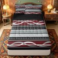 thumbnail image 1 of jejeloiu Bold Striped Zipper Twin Comforter Sets with Fitted Sheet and 2 Pillowcases,Fiesta Print Zipper Bedding Set For Boys,Red Gray,Black Reversible,4 Pieces, 1 of 7