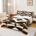thumbnail image 1 of jejeloiu Bold Tribal Bed Sheets,Southwest Print Full Size Sheets For Boys,Black Tan,4pcs,1 Flat Sheet, 1 Fitted Sheet and 2 Pillowcases, 1 of 6