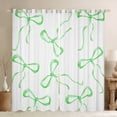 thumbnail image 1 of jejeloiu Bow Knot Ribbon Blackout Curtains Set of 2 (52x84 Each),Cute Cartoon Bow Window Curtains,Green Kawaii Bowtie Curtains and Drapes For Girl,Super Cozy Room Decor, 1 of 6