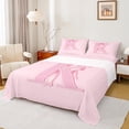 thumbnail image 1 of jejeloiu Bowknot Monogrammed K Bed Sheets,Kawaii Bow Tie King Sheets,Pink Cartoon Bowtie Sheet Set For Girl Teens,Ultra Soft Bedroom Decor,4pcs, 1 of 7