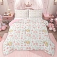 thumbnail image 1 of jejeloiu Bowtie Ballet Shoes Full Size Comforter Sets,Rustic Plants Flower Bedding Sets For Girls Teens Reversible 3 Pieces, 1 of 7