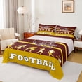 thumbnail image 1 of jejeloiu Boys Ball Game Bed Sheets,American Rugby Sport King Sheets,Red Football Helmet Sheet Set For Boys Kids,Microfiber Bedroom Decor,4pcs, 1 of 7