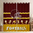 thumbnail image 1 of jejeloiu Boys Ball Game Curtains Pack of 2 (42x84 Each),American Rugby Sport Curtains Blackout,Red Football Helmet Bedroom Curtains For Boys Kids,Microfiber Bedroom Decor, 1 of 6