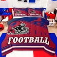 thumbnail image 1 of jejeloiu Boys Ball Game Queen Comforter Set,Red Rugby Helmet Bedding Comforter Set For Football Gamer Reversible 3 Pieces, 1 of 8