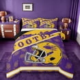 thumbnail image 1 of jejeloiu Boys Ball Game Twin Comforter Sets,Yellow Rugby Helmet Bedding Set For Football Lover Reversible 2 Pieces, 1 of 8