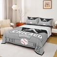 thumbnail image 1 of jejeloiu Boys Baseball Game Full Size Sheets,Chicago City Bed Sheets,Ball Sport Lover Sheet Sets For Teens Boy,Microfiber Bedroom Decor,4 Pieces, 1 of 7