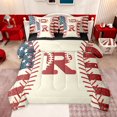 thumbnail image 1 of jejeloiu Boys Personalized Gifts 7 Pieces Bedding Comforter Set,First Letter R Full Bedding Set For Baseball Gamer Reversible, 1 of 8
