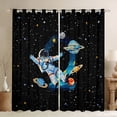 thumbnail image 1 of jejeloiu Boys Personalized Gifts Black Out Curtains,Watercolor Letter Q Curtains Pack of 2 (42x63 Each),Outer Space Theme Bedroom Curtains For Boy,Lightweight Room Decoration, 1 of 6