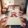 thumbnail image 1 of jejeloiu Boys Personalized Gifts Queen Comforter Set,First Letter R Bedding Comforter Set For Baseball Gamer Reversible 3 Pieces, 1 of 8