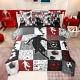 thumbnail image 1 of jejeloiu Boys Soccer Sport 7-Piece Twin Bedding Sets,Football Gamer Bedding Comforter Set For Kids Reversible, 1 of 8