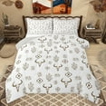 thumbnail image 1 of jejeloiu Brown Bull Skull Bedding Comforter Set,Country Farmhouse Lodge Twin Comforter Sets,Rustic Hunting Animals Bedding Set For Teens,Luxury Bedroom Decor Reversible,2pcs, 1 of 8