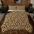 thumbnail image 1 of jejeloiu Brown Leopard Pattern Twin Comforter Sets,Wild Animals Bedding Set For Cheetah Lover Reversible 2pcs, 1 of 8