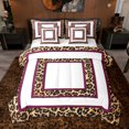 thumbnail image 1 of jejeloiu Brown Leopard Print 7pcs Bedding Comforter Set,Wild Animal Cheetah Queen Bedding Sets For Girls Kids Reversible, 1 of 8