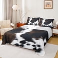thumbnail image 1 of jejeloiu Brown White Cowhide Full Size Sheets,Farm Animal Bed Sheets,Rustic Farmhouse Cabin Sheet Sets,Ultra Soft Room Decoration,4pcs, 1 of 7