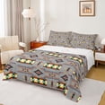 thumbnail image 1 of jejeloiu Calm Tribal Bed Sheets,Serene Print Full Size Sheets For Boys,Gray Multicolor,4pcs,1 Flat Sheet, 1 Fitted Sheet and 2 Pillowcases, 1 of 6