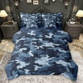 thumbnail image 1 of jejeloiu Camouflage Hunting 7-Piece Twin Bedding Sets,Blue Retro Camo Bedding Comforter Set For Girls Kids Reversible, 1 of 8