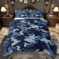 thumbnail image 1 of jejeloiu Camouflage Hunting Full Size Comforter Sets,Blue Retro Camo Bedding Sets For Girls Kids Reversible 3pcs, 1 of 8