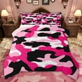 thumbnail image 1 of jejeloiu Camouflage Hunting Full Size Comforter Sets,Pink White Black Bedding Sets For Girls Kids Reversible 3pcs, 1 of 8