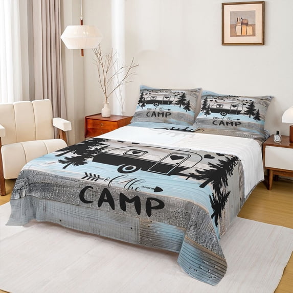 jejeloiu Camper Car RV Full Size Sheets,Travel Trailer Bed Sheets For ...