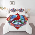 thumbnail image 1 of jejeloiu Cardinal Bird Bedding Comforter Set,Merry Christmas Twin Comforter Sets,Rustic Xmas Berry Bedding Set,Super Cozy Room Decor,2 Pieces, 1 of 8