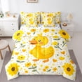 thumbnail image 1 of jejeloiu Cartoon Animal Duck Bedding Comforter Set 7-Piece,Oil Painting King Bedding Sets,Yellow Daisy Floral Bed Sheets For Children,Ultra Soft Home Decor Reversible, 1 of 8