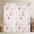 thumbnail image 1 of jejeloiu Cartoon Ballet Shoe Black Out Curtains,Cute Kawaii Bowknot Pattern Curtains Pack of 2 (42x63 Each) For Kids, 1 of 6
