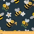 thumbnail image 1 of jejeloiu Cartoon Bee Fabric by the Yard 3 Yards,Kawaii Daisy Flower Sewing Fabric,Yellow White Teal Fabric for Sewing For Girl,Luxury Bedroom Decor, 1 of 6