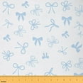 thumbnail image 1 of jejeloiu Cartoon Bow Knot Fabric by the Yard 1 Yard,Ribbon Bowtie Home Decor Fabric by the Yard,Blue White Sewing Fabric For Children,Breathable Home Decor, 1 of 6