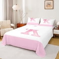 thumbnail image 1 of jejeloiu Cartoon Bow Tie Bed Sheets,Letter K Monogrammed King Sheets For Girls Kids 4-Piece, 1 of 7