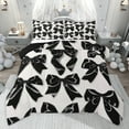 thumbnail image 1 of jejeloiu Cartoon Bow Tie Twin Comforter Sets,White Black Bedding Set For Girls Reversible 2-Piece, 1 of 8