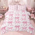 thumbnail image 1 of jejeloiu Cartoon Bowtie Loves Twin Comforter Sets,Pink Kawaii Bowknot Bedding Set For Girl Reversible 2pcs, 1 of 8