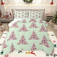 thumbnail image 1 of jejeloiu Cartoon Christmas Doughnut Queen Comforter Set,Abstract Dessert Xmas Tree Bedding Sets,Pink Green Bedding Comforter Set For Girls,Breathable Home Decor Reversible,3 Pieces, 1 of 8