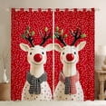 thumbnail image 1 of jejeloiu Cartoon Christmas Reindeer Curtains Pack of 2 (42x84 Each),Geometric Polka Dots Curtains Blackout,Red White Black Bedroom Curtains For Girls,Microfiber Bedroom Decor, 1 of 6