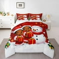 thumbnail image 1 of jejeloiu Cartoon Christmas Snowman Full Size Comforter Sets,Black Girl Bedding Comforter Set,Kids Xmas Gifts Bedding Sets For Girl Boys Kids,Super Cozy Room Decor Reversible,3 Pieces, 1 of 8