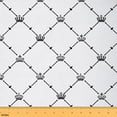 thumbnail image 1 of jejeloiu Cartoon Crown Fabric by the Yard 1 Yard,Modern Geometric Stripes Home Decor Fabric by the Yard,White Black Sewing Fabric For Men Woemn,Breathable Home Decor, 1 of 6