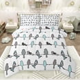 thumbnail image 1 of jejeloiu Cartoon Cute Bird Queen Comforter Set,Boho Bohemian Style Bedding Sets,Kawaii Floral Daisy Bedding Comforter Set For Girl Kids,Luxury Bedroom Decor Reversible,3-Piece, 1 of 8