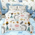 thumbnail image 1 of jejeloiu Cartoon Cute Hedgehog Full Size Comforter Sets,Rustic Leaf Kawaii Flower Bedding Sets For Girls Boys Reversible 3-Piece, 1 of 8