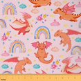 thumbnail image 1 of jejeloiu Cartoon Dragon Fabric by the Yard 5 Yards,Boho Rainbow Fabric for Sewing,Colorful Clouds Stars Home Decor Fabric by the Yard For Girls,Breathable Home Decor, 1 of 6