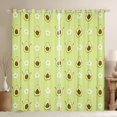 thumbnail image 1 of jejeloiu Cartoon Floral Blossom Black Out Curtains,Green Cute Avocado Curtains Pack of 2 (42x63 Each) For Girls Women, 1 of 6