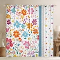 thumbnail image 1 of jejeloiu Cartoon Floral Curtains and Drapes,Multicolor Polka Dotscolorful Black Out Curtains,Kawaii Flower Curtains Pack of 2 (52x63 Each) For Children,Super Cozy Room Decor, 1 of 6