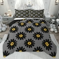 thumbnail image 1 of jejeloiu Cartoon Flower Twin Comforter Sets,Black Daisy Floral Bedding Set For Girls Women Reversible 2 Pieces, 1 of 8