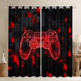 thumbnail image 1 of jejeloiu Cartoon Gamepad Curtains Pack of 2 (42x84 Each),Games Console Lover Curtains Blackout,3D Geometric Plaid Bedroom Curtains For Boys Kids,Ultra Soft Home Decor, 1 of 6