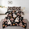 thumbnail image 1 of jejeloiu Cartoon Ghost Twin Comforter Set,Halloween Pumpkin Rustic Floral,Ultra Soft Reversible Decor,2-Piece, 1 of 8