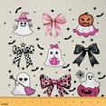 thumbnail image 1 of jejeloiu Cartoon Halloween Ghost Fabric (2 Yards),Leopard Bowtie Pumpkin,Sewing Kids Breathable Decor, 1 of 6