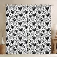 thumbnail image 1 of jejeloiu Cartoon Heart Print Blackout Curtains Set of 2 (38x54 Each),Cute Loves Pattern Curtains and Drapes,White Black Living Room Curtains For Kids Girls,Super Cozy Room Decor, 1 of 6
